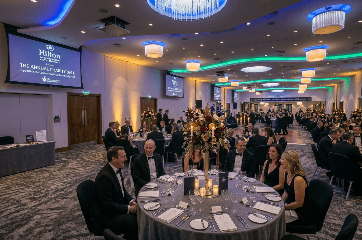 Firefly_GeminiFlash_Set the image of the room up so it looks like a charity ball event is happening 283155 - hilton-t5.co.uk